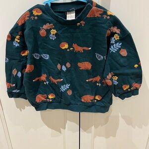 H&M Kids woodland Print Green Sweatshirt 18m